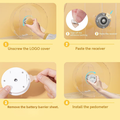 Niteangel Accurately Hamster Wheel Pedometer: 9-Day Continuous Data Records | Can Check Hamster Daily Activity - Small Pet Running Track Step Counter for Niteangel Super-Silent Acrylic & Wooden Wheels3