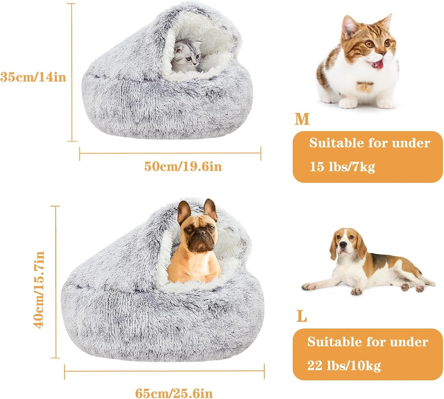 suoxu-small-dog-bed-nest-warm-super-soft-plush-faux-fur-washable-dog-bed-with-non-slip-bottom-for-medium-small-dogs-snooze-sleeping-indoor-gray-65cm-25in