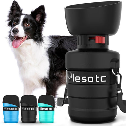 Lesotc Dog Water Bottle, Portable Water Dispenser with Travel Water Bowl, Leak Proof Pet Travel Squeeze Bottle, Puppy Essentials Dog Stuff Accessories for Outdoor Walking, Hiking, Camping23