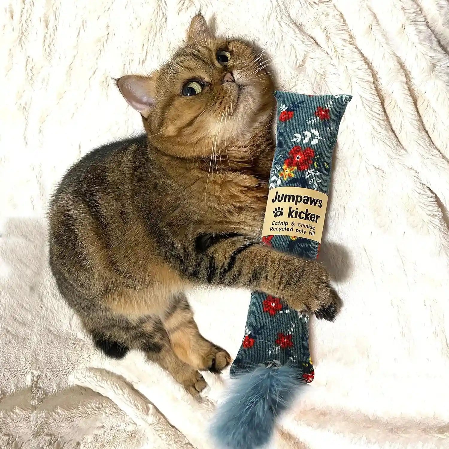 jumpaws-2-pack-natural-interactive-catnip-silvervine-cat-kicker-with-feathers-bite-resistant-chew-toy-crinkle-kicker-accessories-for-indoor-cat-premium-corduroy-floral