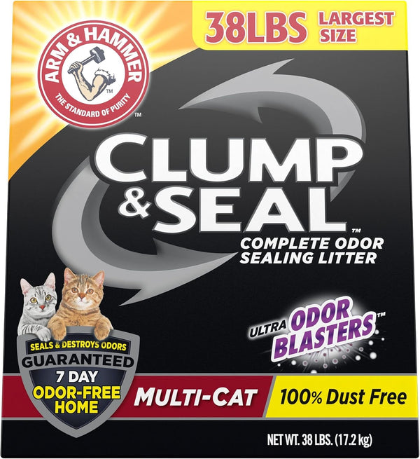 Arm & Hammer Clump & Seal Litter, Multi-Cat Litter 38 Lb.1