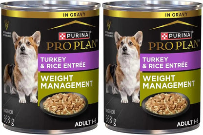 Purina Pro Plan Weight Management Wet Dog Food Turkey and Rice Entree in Gravy - (Pack of 12) 13 Oz. Cans11