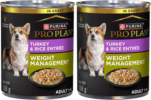 Purina Pro Plan Weight Management Wet Dog Food Turkey and Rice Entree in Gravy - (Pack of 12) 13 Oz. Cans11