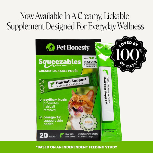 Cat Hairball Remedy Treats - Dual Texture Crunchy Creamy Hairball Treatment for Cats, Furball Relief Control Supplement with Fiber, Fish Oil for Indoor Cats Skin Coat Digestion (30-Day Supply)6
