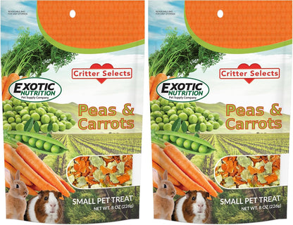 Exotic Nutrition Peas & Carrots 8 Oz. - Healthy Natural Mixed Dried Vegetable Treat - for Rabbits, Guinea Pigs, Hamsters, Chinchillas and Small Pets5