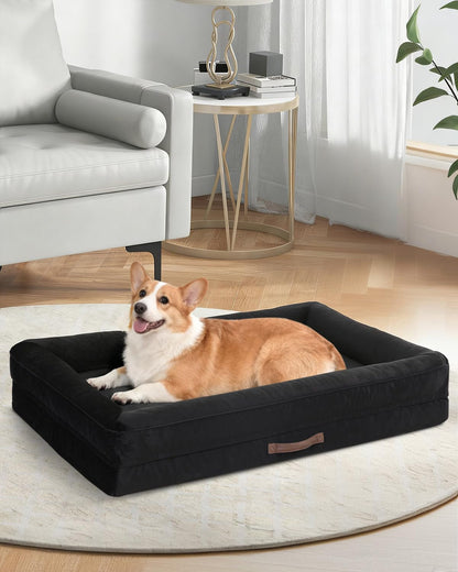 Upvilla Orthopedic Dog Bed XL, Four-Sided Dog Sofa, Washable Cover, Gray19