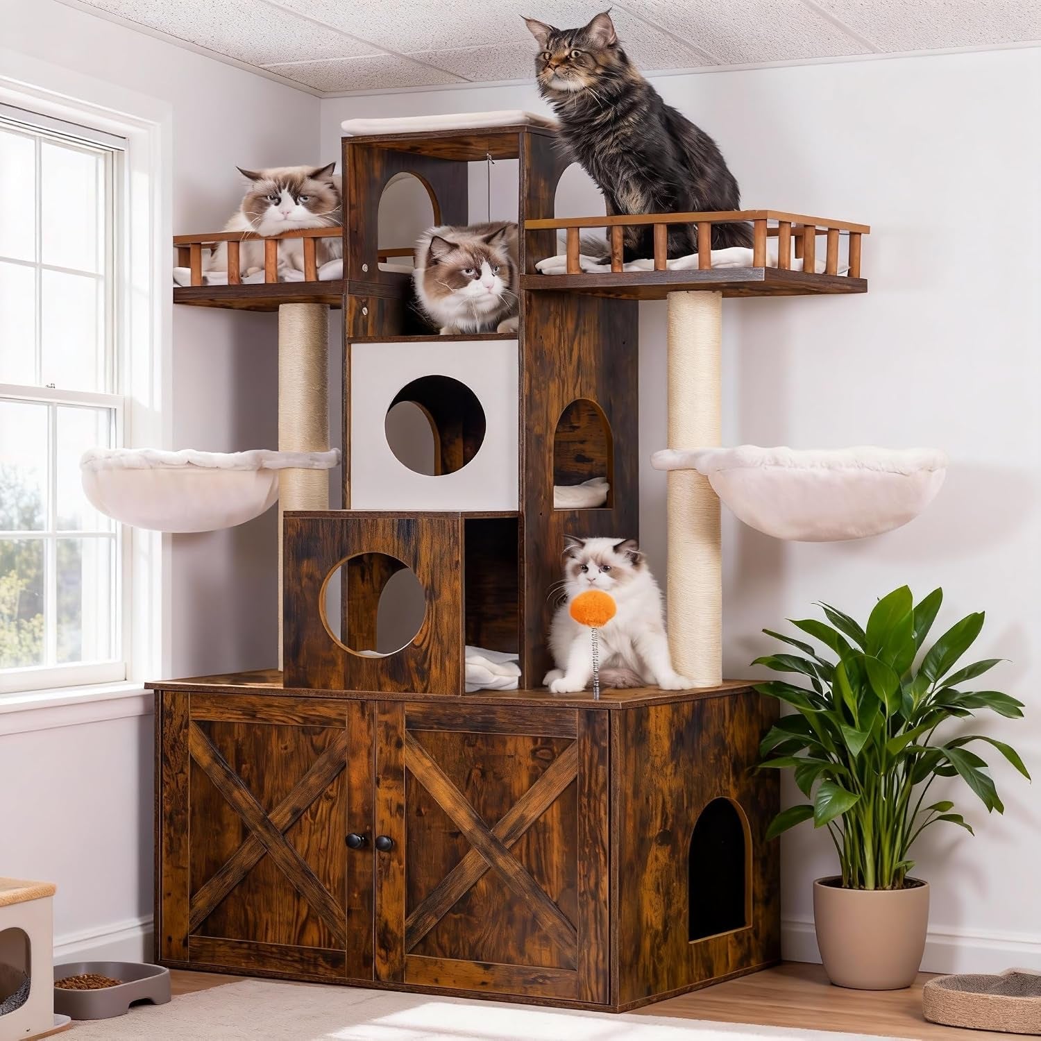 heybly-cat-tree-with-litter-box-enclosure-for-indoor-big-cat-cat-tower-for-large-cats-20-lbs-heavy-duty-modern-cat-condo-furniture-with-scratching-posts-rustic-brown-hct110sr