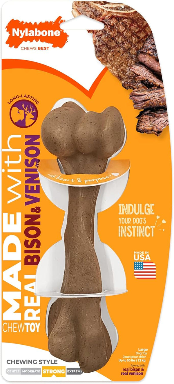 Nylabone Strong Chew Ring Dog Chew Toy Made with Real Beef & Chicken | X-Large Breeds, Durable, Long-Lasting Dog Bone, Textures Help Clean Teeth, Keeps Dogs Busy, for Dogs 50+ Lbs14