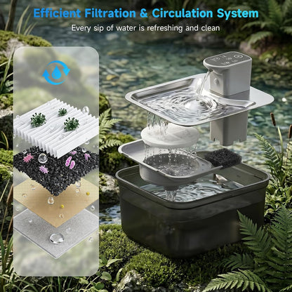 Wireless Cat Water Fountain, 118Oz/3.5L Battery-Operated Pet Fountain | 3 Smart Modes,4000Mah Large Capacity Rechargeable Battery Operated Cat Water Dispenser Ultra Quiet Bpa-Free, 1 Filter6