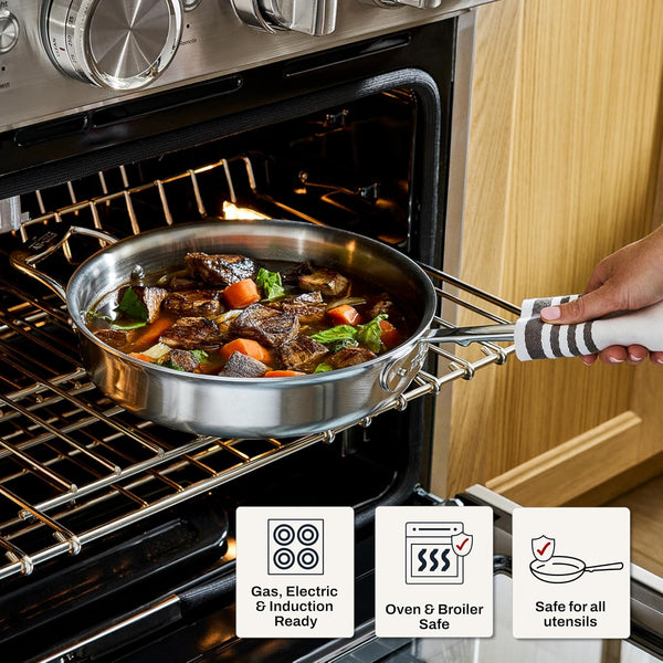 All-Clad D5® Stainless Steel Core 10 Piece Cookware Set- Made in USA- the Upgrade for Supremely Even Heat- Includes Frying Pans, Saucepan, Sautépan, Stockpot -Oven Safe & Induction Compatible6