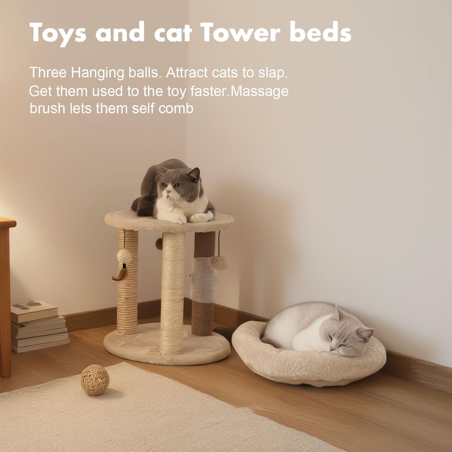 mecool-4in1-small-cat-tree-scratching-post-with-tower-soft-bed-sisal-carpet-jute-posts-with-three-hanging-ball-toys-and-massage-brush-for-indoor-cats-and-kittens
