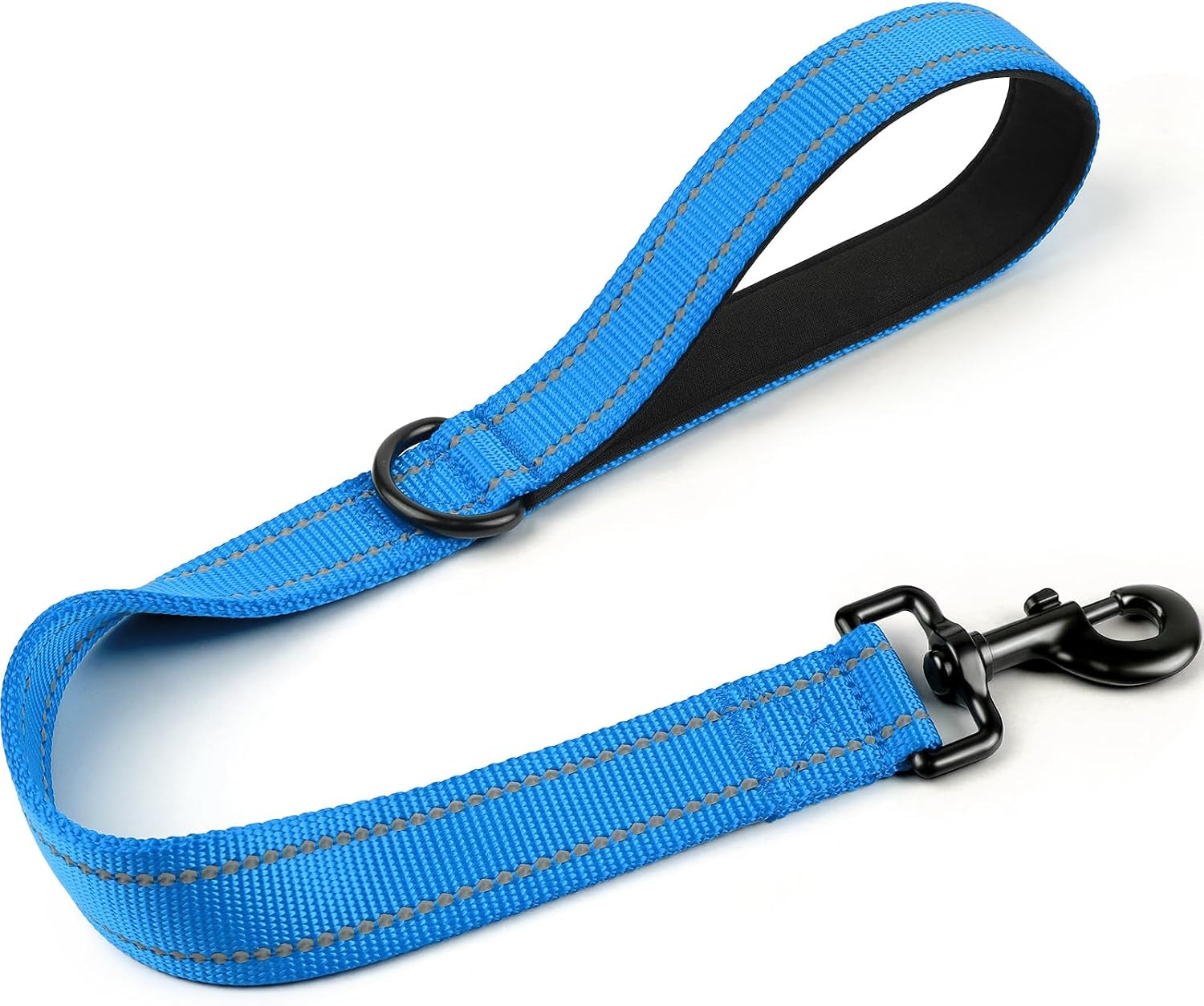 joytale-short-dog-leash-for-close-control-training-18-black-padded-comfort-handle-reinforced-nylon-webbing-secure-metal-clip-for-busy-streets-heel-training