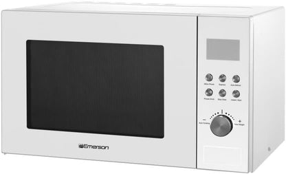 MW1101W Countertop Microwave Oven with Button Control, LED Display 1000W, 10 Power Levels, 6 Auto Menus, Glass Turntable and Child Safe Lock, 1.1 Cu. Ft., White1