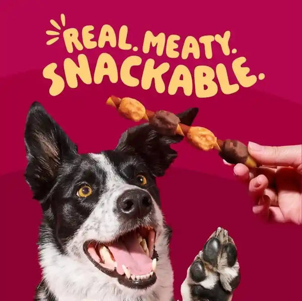 Oinkies Hearty Kabobs Rawhide‑Free Dog Treats, 18 Count5