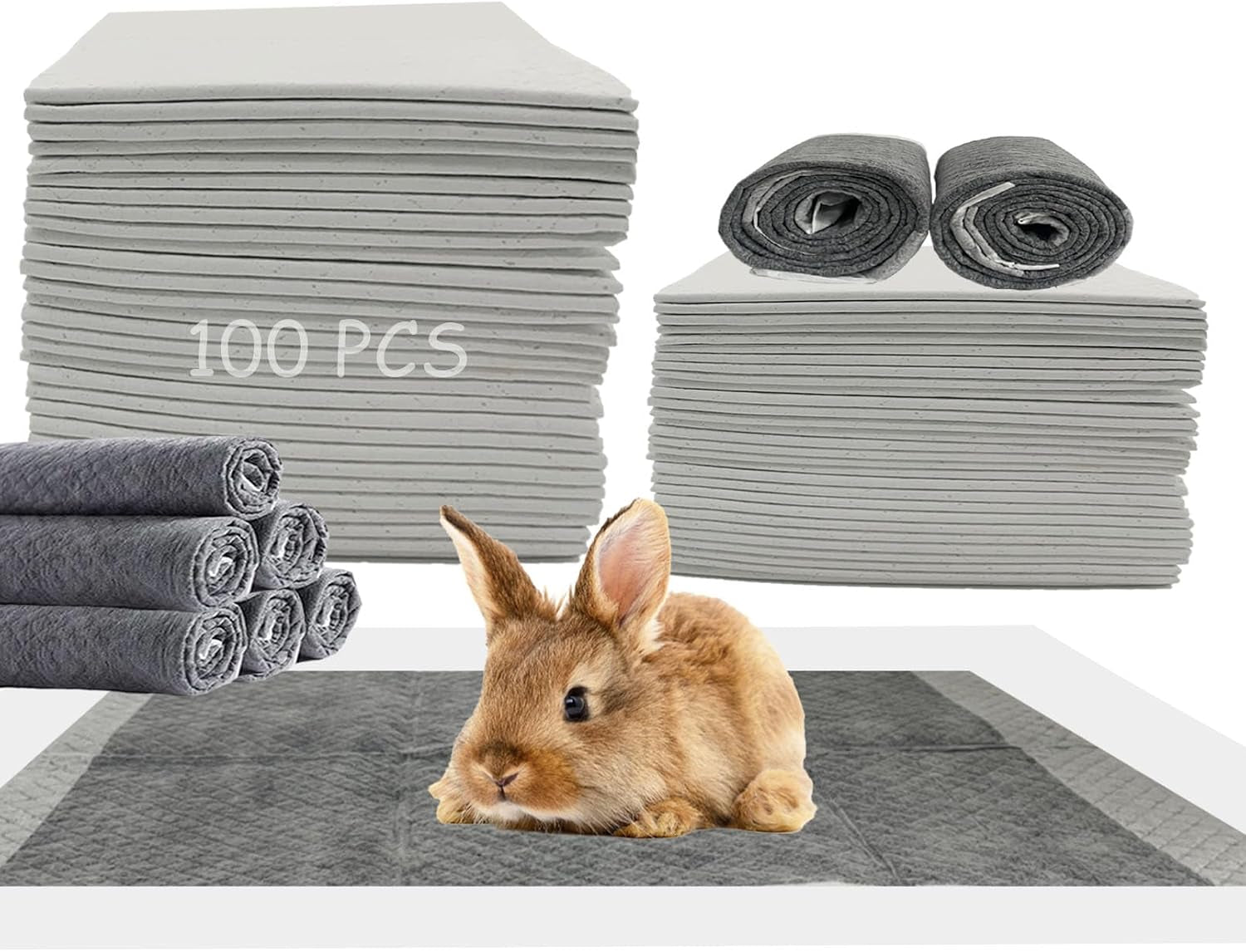 100-pcs-disposable-rabbit-pee-pads-pet-pees-pad-cage-black-carbon-liner-super-absorbent-leak-proof-cushion-reduce-odor-bunny-training-accessories-for-kitten-puppy-hamsters-hedgehog