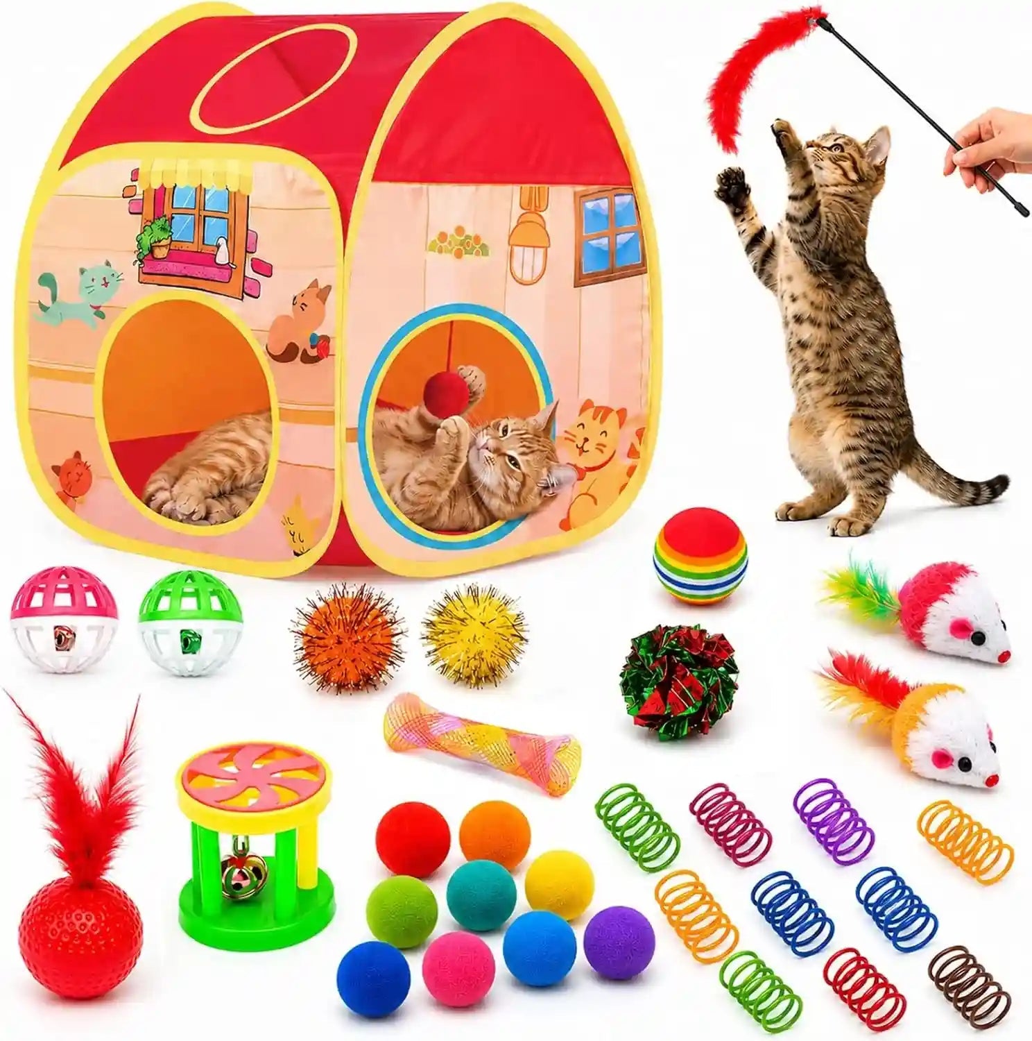 ailuki-35pcs-cat-toys-variety-pack-for-indoor-cats-kitten-toys-set-with-collapsible-cat-tunnel-feather-wand-plush-mice-crinkle-balls-interactive-cat-toys-bundle-storage-bag