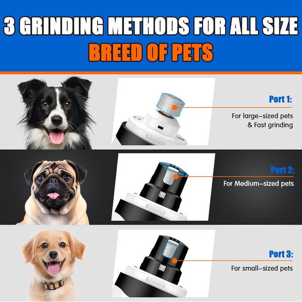 VIWIK Dog Nail Trimmers with Light, Cat Dog Nail Clippers, Dog Nail Grinder Quiet for Large Medium Small Dogs Paw & Cats Claw, Electric 2-Speed Pet Toenail Grooming Supplies, Gifts for Dog Lovers.4
