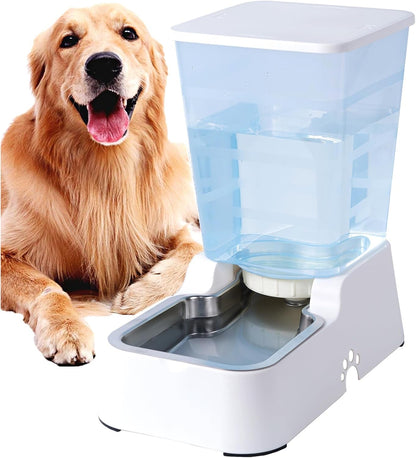 Meikuler Automatic Dog Cat Water Dispenser Large Capacity 5Lfor Cats and Medium and Large-Sized Dogs with Stainless Steel Bowl (Black, 5L)6
