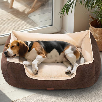 Extra Thick Orthopedic Dog Bed for Large Sized Dogs, 36", Brown | with Removable Washable Cover, Waterproof Lining & Non-Slip Base, Pet Dogs Couch Sofa with Dual-Layer Interior Padding1