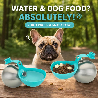 Portable Dog Water Bottle 10Oz Stainless Steel Travel Dog Water Dispenser with Bowl No-Spill Puppy Water Bottle for Walking Hiking Small Dog Water Bottles Leak-Proof Collapsible Silicone Bowl6