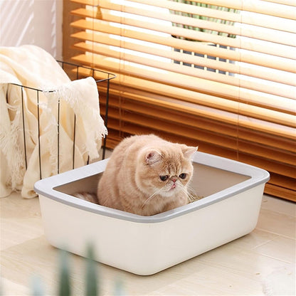 Dog Potty Training Toilet ﻿ Cat Litter Tray Semi-Enclosed Box Splashproof Large Kitten Poop Open Sand Table Toilet Kitty Supplies Are Available in Four Colors(A)7