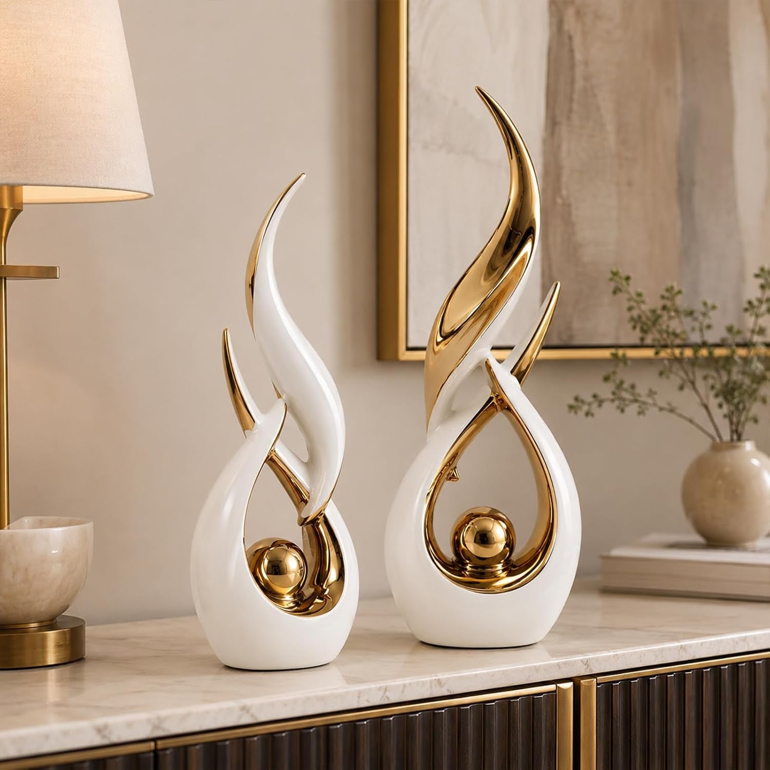 2-pcs-white-gold-ceramic-statues-for-home-decor-accents-modern-abstract-art-sculptures-elegant-tabletop-decorative-objects-for-dining-room-entryway-tv-stand-mantel-coffee-table-centerpieces