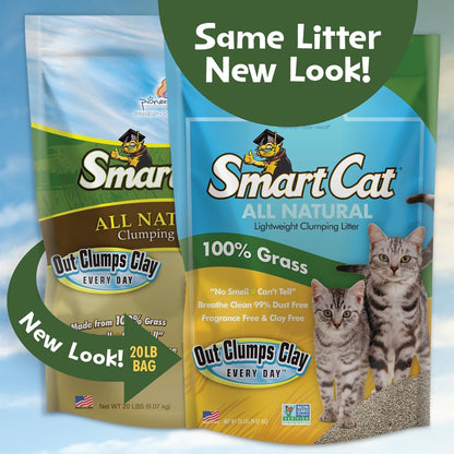 Smartcat All Natural Clumping Cat Litter, 20 Pound (320Oz 1 Pack) - Alternative to Clay and Pellet Litter - Chemical and 99% Dust Free - Unscented and Lightweight2