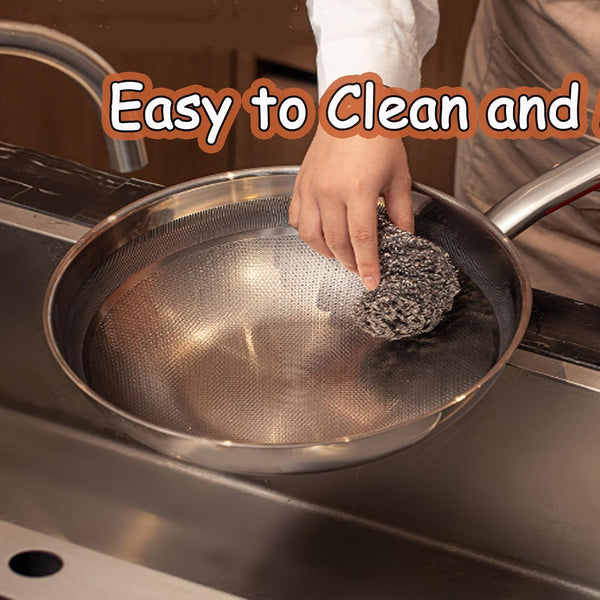 Titanium Hammered Deepen Wok with Lid, Multifunctional Ultra-Durable Scratch-Resistant Non Stick Even Heating Titanium Wok for Cooking with All Cooktops,12.59In5