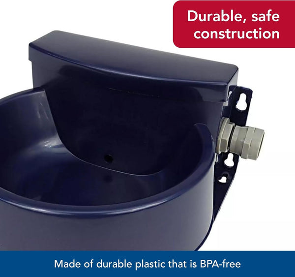 Coastal Pet Bergan Auto-Wata - Outdoor Dog & Cat Water Dispenser - Automatic Water Bowl for Pets - Made from Durable, Bpa-Free Plastic - Self-Watering Cat & Dog Bowl - Navy, 48 Ounces7