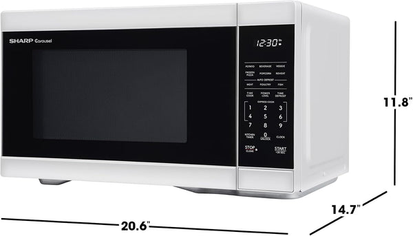 SMC1161KW 1.1 Cu. Ft. 1000W White Countertop Microwave Oven7