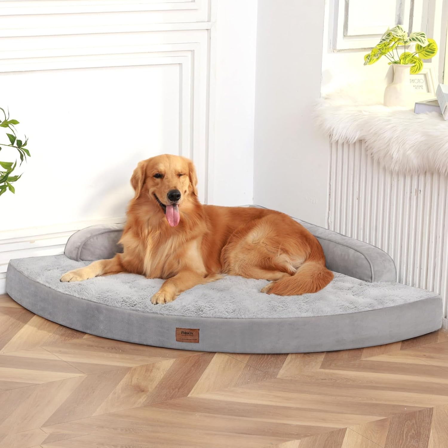 mekiy-orthopedic-waterproof-dog-bed-with-sides-for-extra-large-sizes-dogs-egg-crate-foam-waterproof-liner-anti-slip-bottom-space-saving-perfect-for-corners-and-sofa-edges-40-x-40-inch