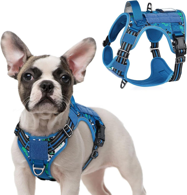 Rabbitgoo Tactical Dog Harness for Large, No Pull Military Service Vest | Molle & Handle, Heavy Duty, Adjustable, Reflective Straps, Easy Control for Training Walking, Black, Large51