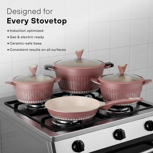 13Pcs Pots and Pans Set Nonstick, Marble Ceramic Coating Induction Cookware Set, Non Stick Kitchen Cooking Set with Frying Pans, Saucepans & Utensils, PFOA & PFOS Free6