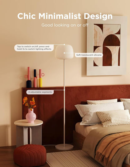 Govee Lantern Floor Lamp, Halo Gradient RGBIC Smart Corner Lamp for Bedroom | Luminblend+, 1000K-10000K, Matter Compatible, 100+ Scene Modes, Music Sync, 1400Lm, Modern Floor Lamps for Living Room, White3