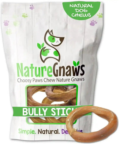 Nature Gnaws Bully Stick Springs for Dogs 7-8" (6 Count) - Long Lasting for Aggressive Chewers - Natural Curly Beef Dog Chew Bones - Rawhide Free11