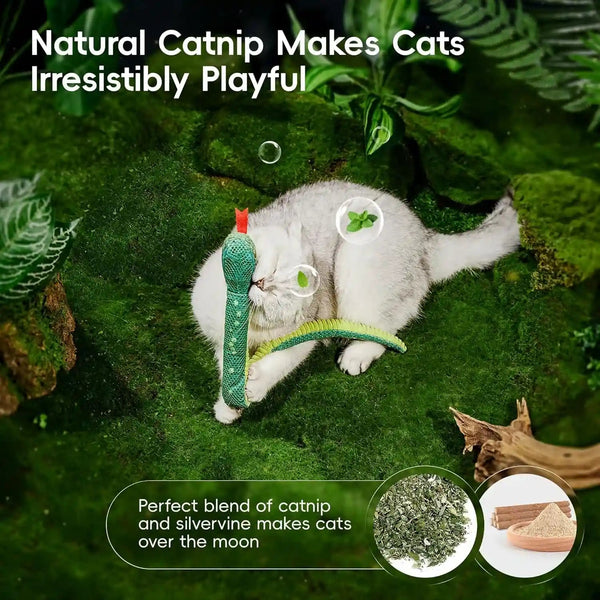 Potaroma Cat Toys Realistic Snake Catnip Crinkly Sound Toy 2 Pcs for Halloween, Mesh Fabric for Teeth Cleaning, Interactive Kicker Toys for Indoor Kitten Exercise 20 Inches | Mesh Fabric for Teeth Cleaning, Interactive Kicker Toys for Indoor Kitten Exercise 20 Inches5