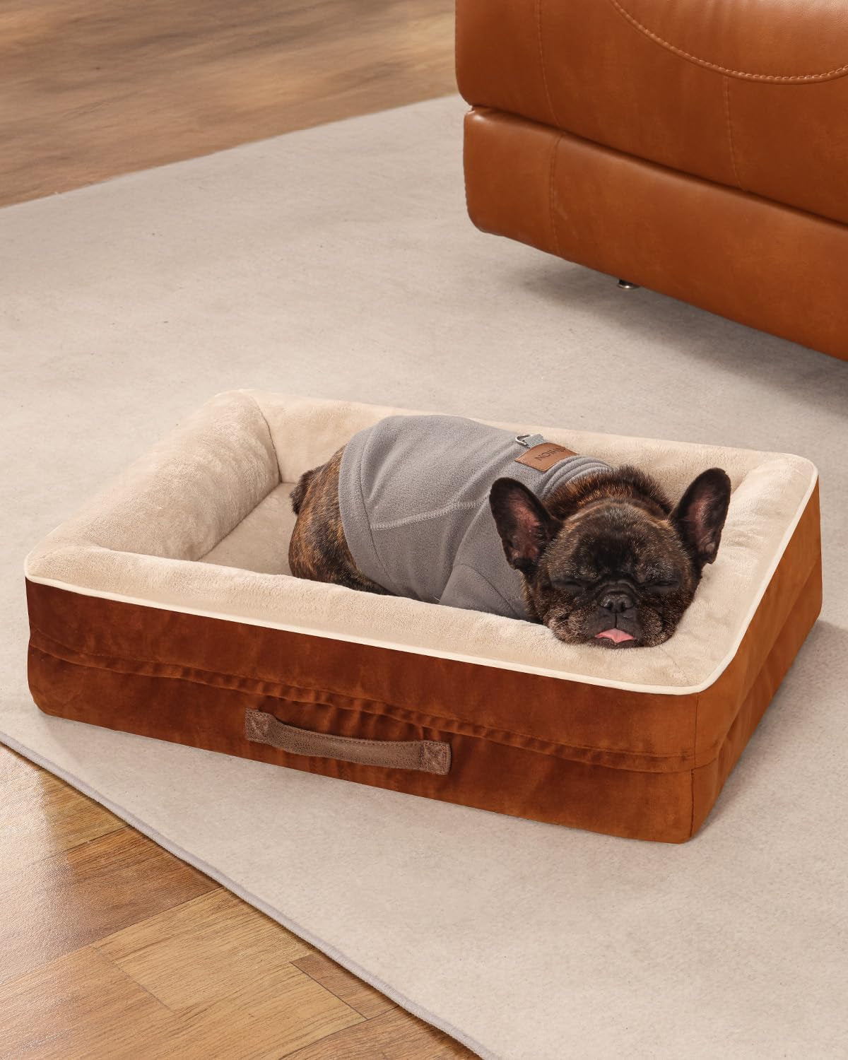 upvilla-orthopedic-dog-bed-xl-four-sided-dog-sofa-washable-cover-gray