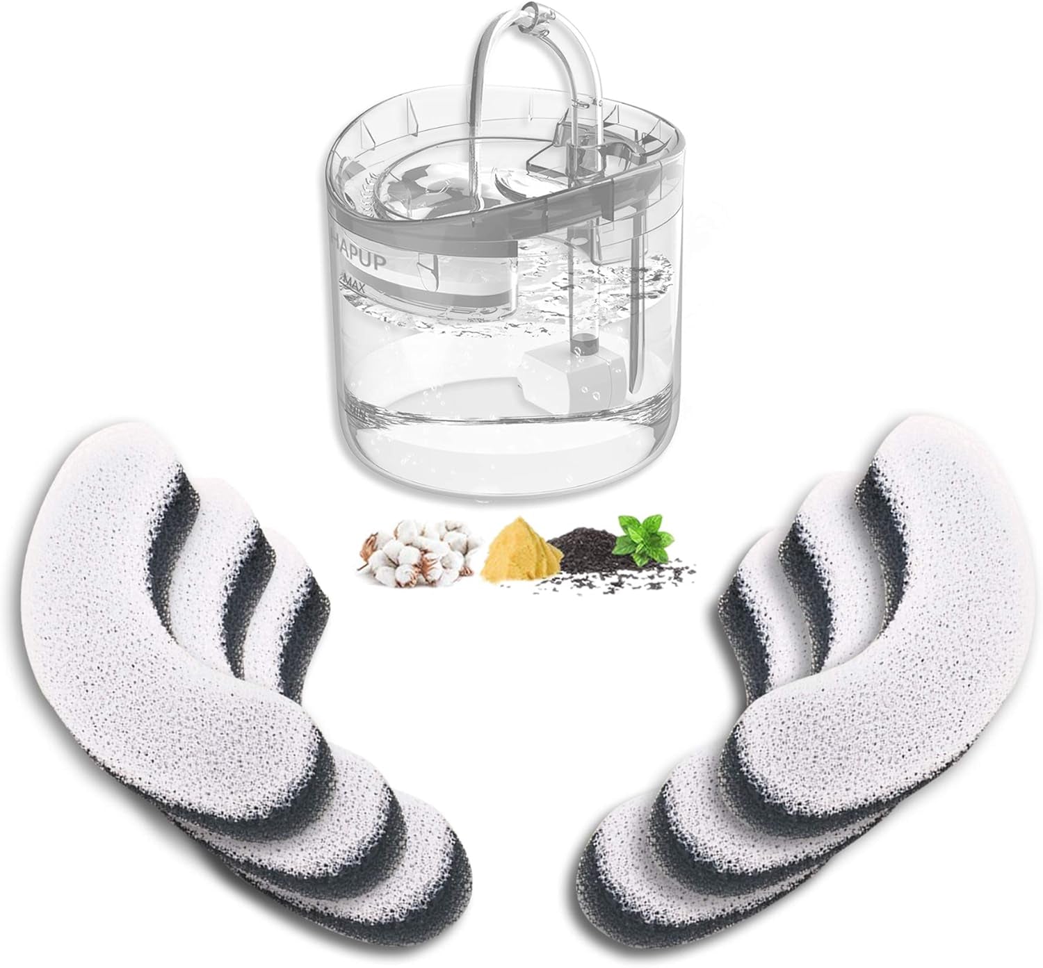 hapup-cat-water-fountain-animal-water-dispenser-61oz-1-8l-automatic-pet-drinking-fountain-clear-upgrade-with-2-filter-replacement-1-adjustable-silent-1-water-pump-for-cats-kitty-indoor