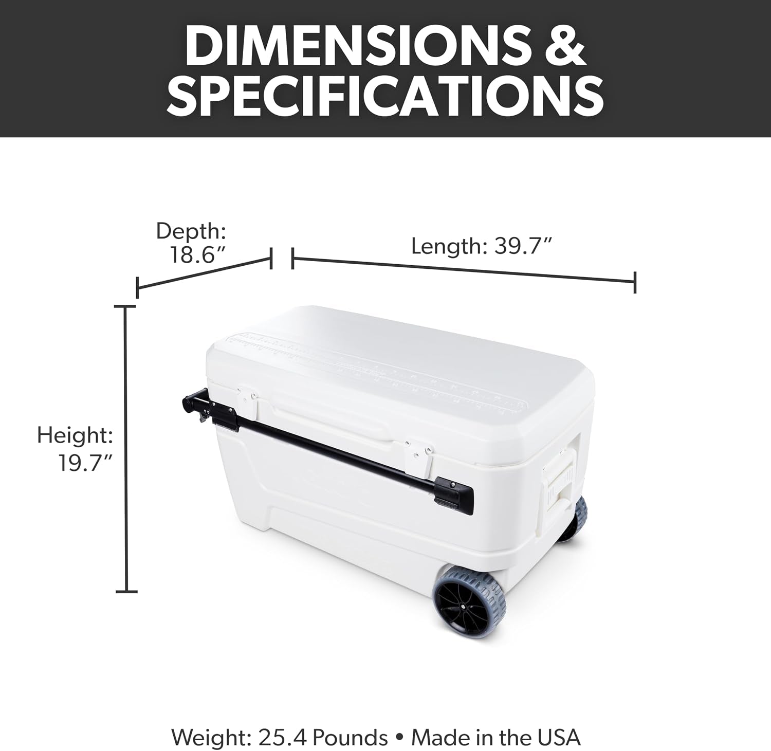 maxcold-glide-110qt-wheeled-cooler-insulated-hard-shell-ice-chest