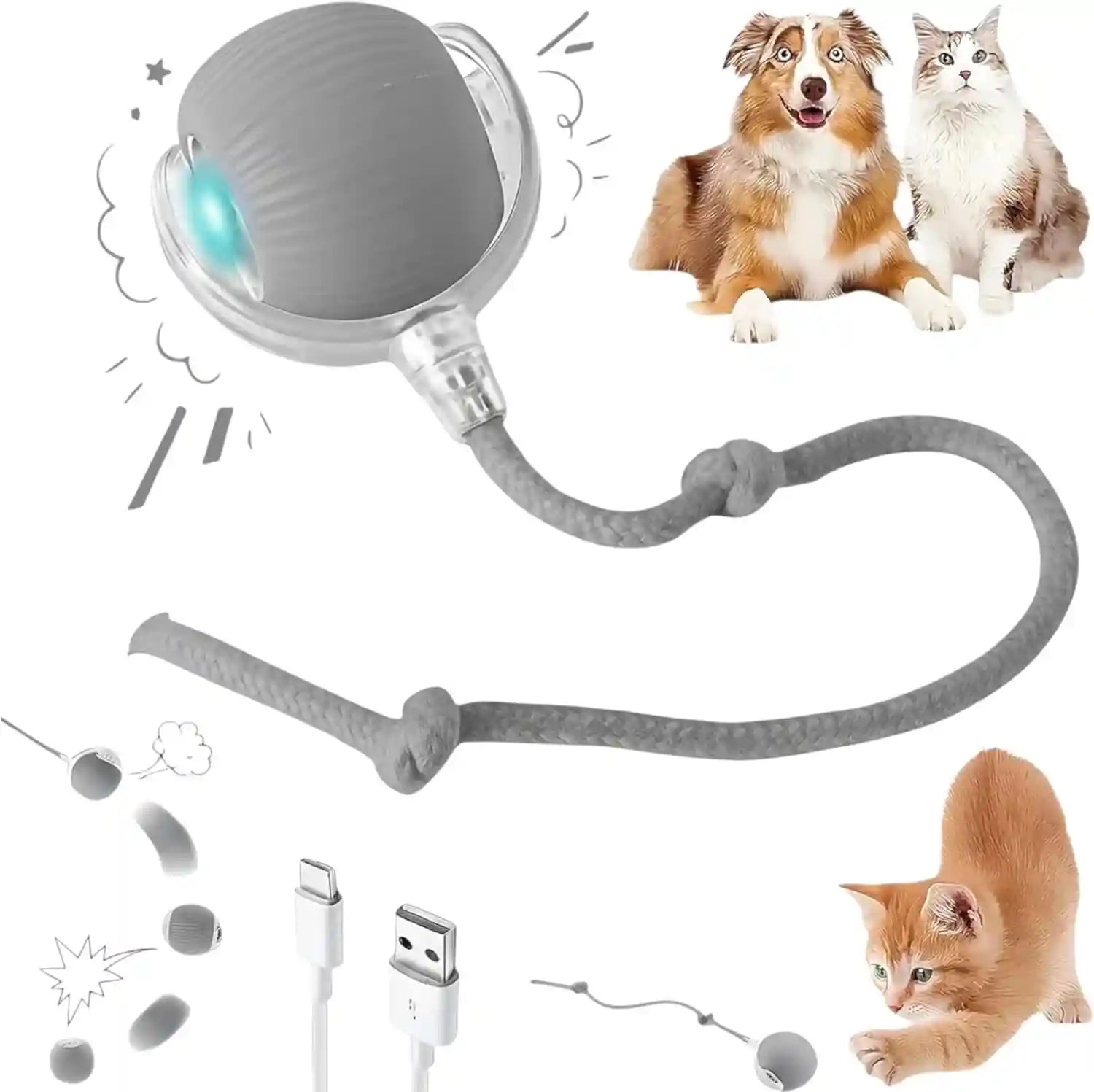 purrmitive-2026-durable-interactive-cat-toys-for-indoor-cats-dog-toys-ball-rolling-pet-ball-smart-automatic-cat-chase-balls-toy-interactive-dog-toys-speedy-tail-kitten-cat-toys-interactive-red