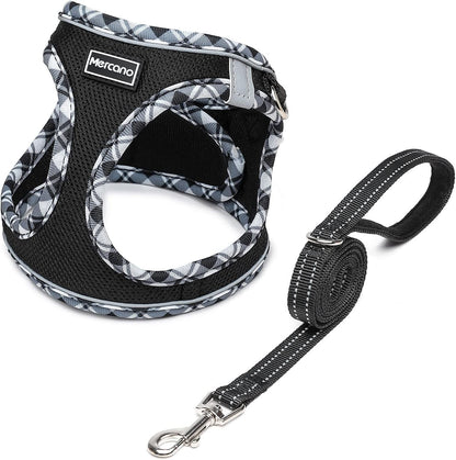 Mercano Soft Mesh Dog Harness and Leash Set, Step-In Reflective Breathable Lightweight Vest Harnesses with Safety Buckle for Small Dogs, Cats (Pink, S)13