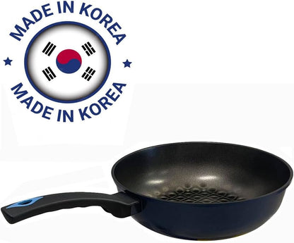 12"/30Cm Nonstick Wok Pan Stir Fry & Saute with 3D Diamond Coating Made in Korea2
