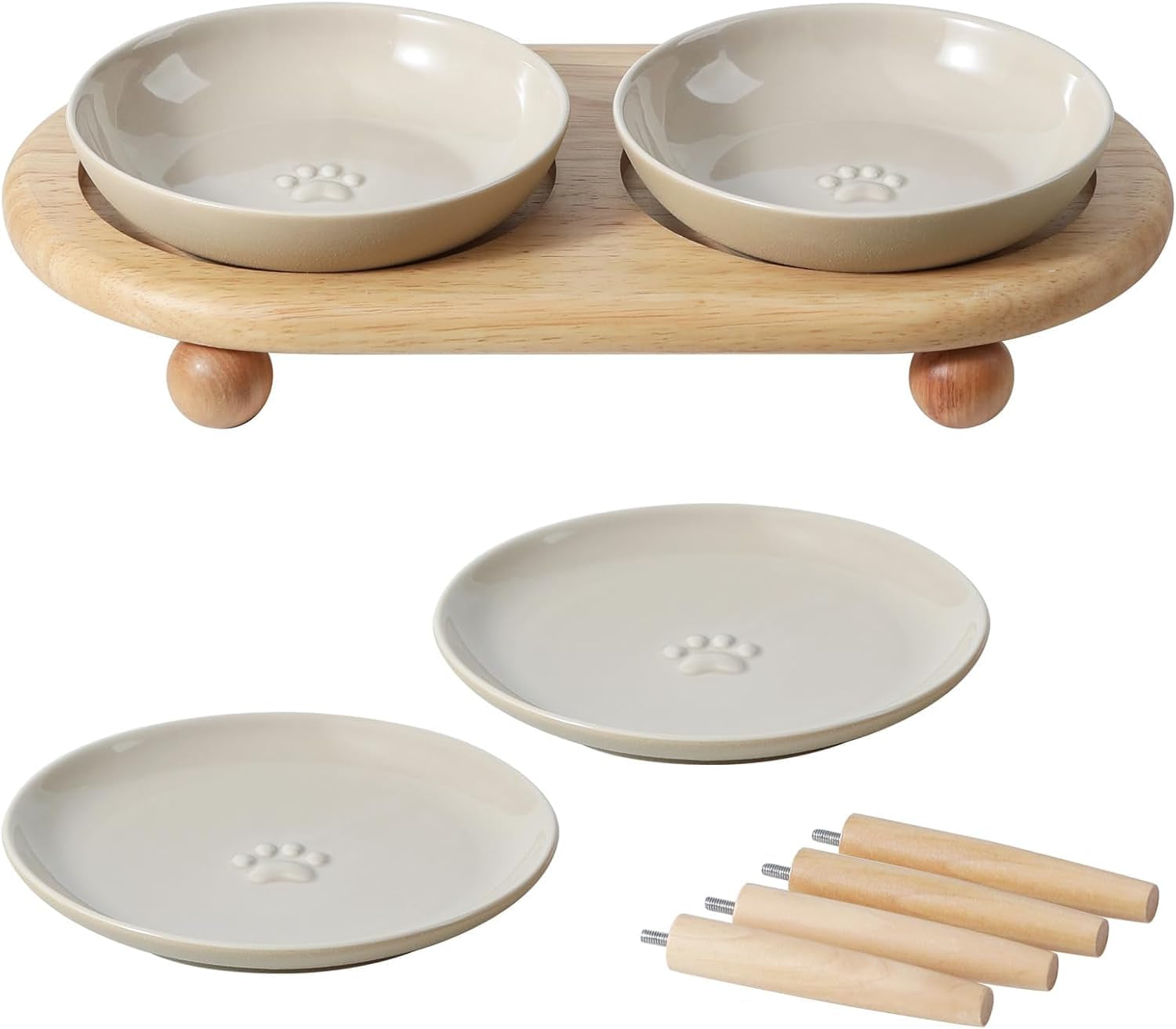 havniva-elevated-cat-bowls-cat-food-and-water-bowl-set-ceramic-cat-bowl-raised-cat-food-bowls-whisker-friendly-5-6-shallow-cat-dishes-6-wide-cat-plates-non-slip-wood-stand-two-heights