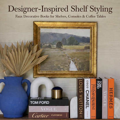 4-7 Pieces Fashion Decorations Book Set. Premium Aesthetic Faux Books for Room Decor. (4) | Refined Modern Look - Not Real, No Pages inside - Arrives Flat, Tool-Free 2-Min Setup6