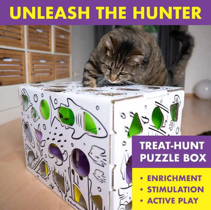 Cat Amazing MEGA – Cat Treat Puzzle Box – Interactive Food Maze – Cat Puzzle Feeder – Treat Box for Indoor Cats – Enrichment Food Toy – Best Cat Toy for Cats!3