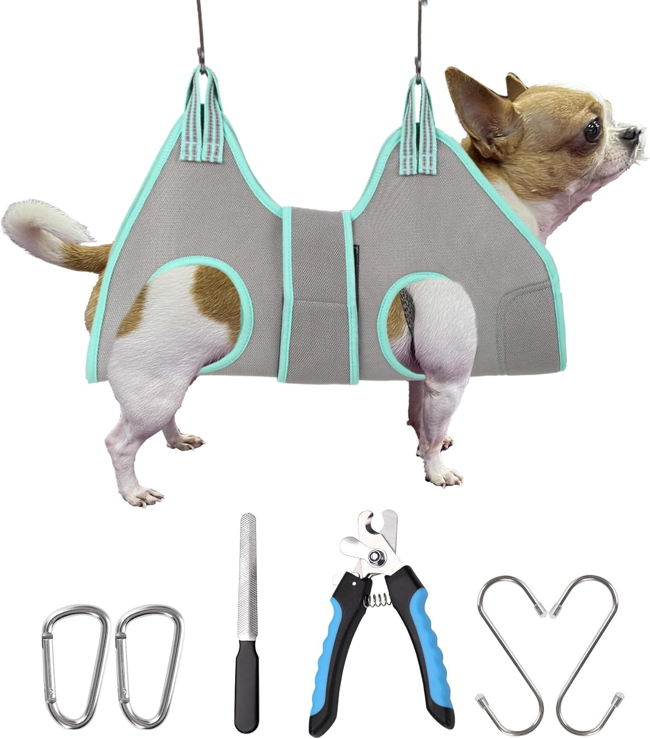 kkiimatt-dog-grooming-hammock-harness-small-dog-groming-sling-gray-dog-hanging-harness-for-nail-trimming-dog-nail-clipping-hanger-restraint-holder