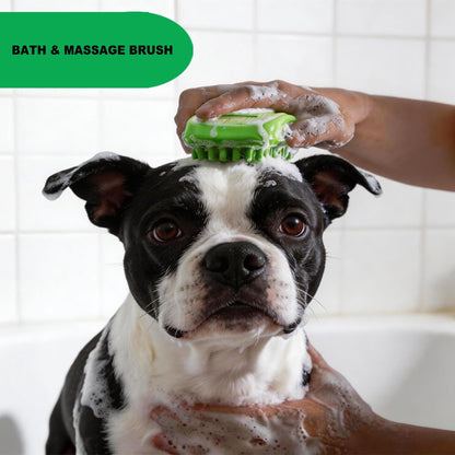 Rubber Curry Brush for Short Haired Dogs, Gentle Curry Comb | Dog Brush with Removable Screen, Use Wet as Bath Scrubber or Dry for Grooming Loose Hair2