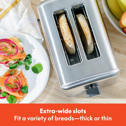 2 Slice Toaster, Extra Wide Slots, Stainless Steel3