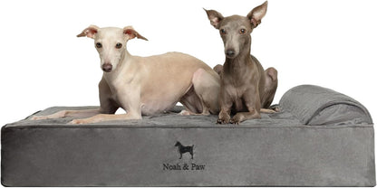 NOAH & PAW Large Dog Bed, 35X25X8.7 Inch, Orthopedic Dog Beds, Eggshell Memory Foam Infused with Cooling Gel, Water Resistant, Machine Washable, Includes Inner Cover (Velvet Collection)1
