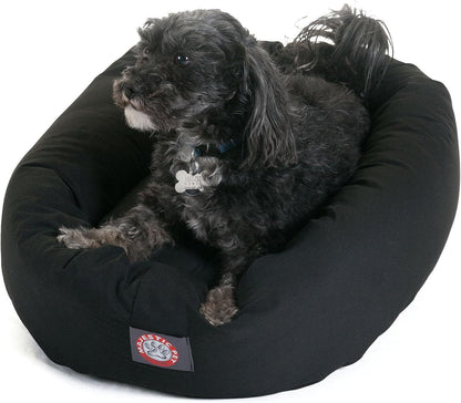 Majestic Pet 40 Inch Bagel Calming Dog Bed Washable – Cozy Soft round Dog Bed with Spine Support for Dogs to Rest Their Head - Fluffy Donut Dog Bed 40X29X9 (Inch) - round Pet Bed Large – Blue10